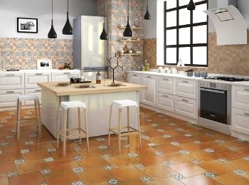 Дизайн кухни с керамической плиткой