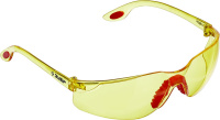ЗУБР Спектр 3 Желтые очки защитные открытого типа поликарбонатная монолинза двухкомпонентные дужки, ПРОФЕССИОНАЛ (110316)