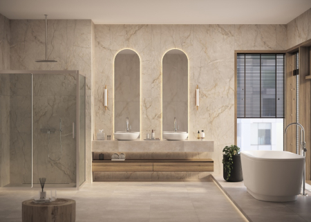 Керамогранит Creto  Carrara Elite 80х160 глянцевый фото в интернет-магазине Мегастроймаркет