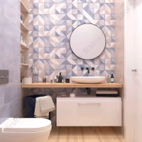 Плитка Creto  Glossina Aqua W M 20х60 глянцевая фото в интернет-магазине Мегастроймаркет