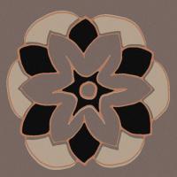 Вставка Kerama Marazzi Анвер 10 коричневый 4.85х4.85 глянцевый