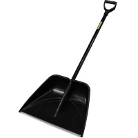 Лопата движок с алюминиевой накладкой 555x410мм черная Буран фото в интернет-магазине Мегастроймаркет