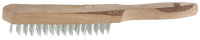 Щетка ТЕВТОН стальная с деревянной рукояткой 5 рядов (3503-5)