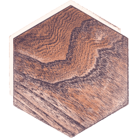 Плитка деревянная напольная Гексагон темное дерево 146х170х20 мм фото в интернет-магазине Мегастроймаркет