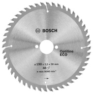 Диск пильный BOSCH 190x30x48T OPTILINE ECO 2608641790 Диск пильный BOSCH 190x30x48T OPTILINE ECO 2608641790