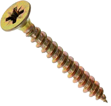 Шурупы 4.5х60мм для дерева потай шлиц Pozi желтый цинк