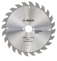 Диск пильный BOSCH OPTILINE ECO 230x30x24Т 2608641793 Диск пильный BOSCH OPTILINE ECO 230x30x24Т 2608641793