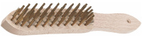 Щетка металлическая 4-рядная деревянный корпус Политех
