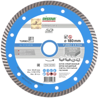 Диск алмазный DISTAR Extra Turbo 180x2.4x9x22.23мм 10115028014 Диск алмазный DISTAR Extra Turbo 180x2.4x9x22.23мм 10115028014