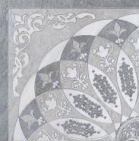 Декор Kerama Marazzi  Монтаньоне серый лаппатированный 1/4 розона 42х42 глянцевый Декор Kerama Marazzi  Монтаньоне серый лаппатированный 1/4 розона 42х42 глянцевый