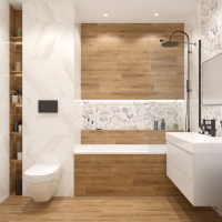 Плитка Creto  Calacatta Ice W M 25х75 NR Glossy 1 глянцевая фото в интернет-магазине Мегастроймаркет