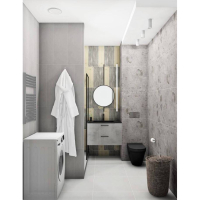 Плитка Creto  Porto light grey W M 25x75 NR Glossy 1 глянцевая фото в интернет-магазине Мегастроймаркет