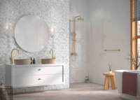 Вставка Creto Statuario Vetro White W/DEC M 25x75 NR Glossy 1 глянцевый фото в интернет-магазине Мегастроймаркет