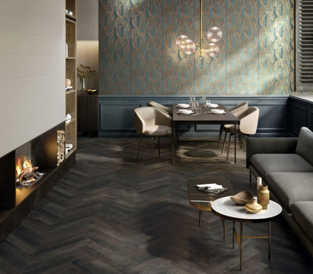 Ступень Italon Грув Дарк угловая правая 33х120 матовая фото в интернет-магазине Мегастроймаркет