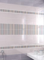 Декор Kerama Marazzi  Ньюпорт Полоски 15х40 глянцевый фото в интернет-магазине Мегастроймаркет