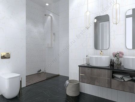 Декор Creto  Athena White 01 25х60 глянцевый фото в интернет-магазине Мегастроймаркет Декор Creto  Athena White 01 25х60 глянцевый фото в интернет-магазине Мегастроймаркет