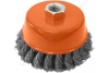 Щетка-крацовка Чашка 100xМ14 стальная Pobedit фото в интернет-магазине Мегастроймаркет