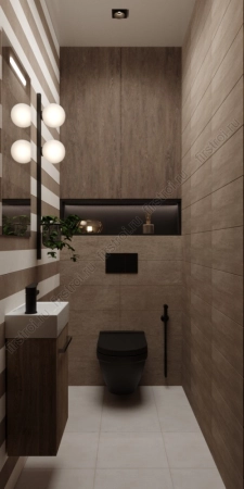 Плитка Creto  Ganna chocolate 20х60 матовая фото в интернет-магазине Мегастроймаркет