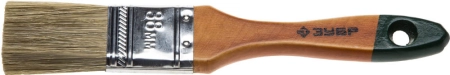 Кисть плоская ЗУБР ЛАЗУРЬ-МАСТЕР смешанная щетина, деревянная ручка, 38мм (4-01009-038)