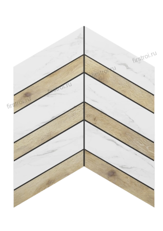 Керамогранит Estima Мозаика SM01/SI01 Chevron 37.5x29x10 Неполированный