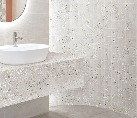 Керамогранит Vitra Terrazzo-X Светлый Лаппато Ректификат 60x60 фото в интернет-магазине Мегастроймаркет
