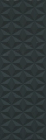 Плитка Kerama Marazzi  Диагональ черный структура обрезной 25х75 матовая