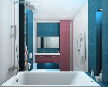 Вставка Creto Mono Jasmine geometry sky 30х60 глянцевый фото в интернет-магазине Мегастроймаркет