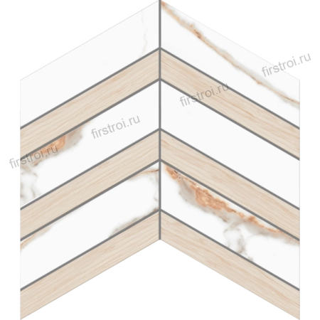 Керамогранит Estima Мозаика SM03/SI03 Chevron 37.5x29x10 Неполированный