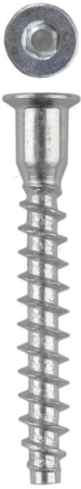 Винт-конфирмат оцинкованный шестигранный шлиц 7.0ммx50мм ЗУБР (4-308050-70-050)