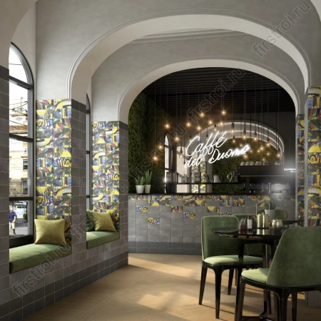 Плитка Kerama Marazzi  Граффити черный 9.9х20 матовая фото в интернет-магазине Мегастроймаркет