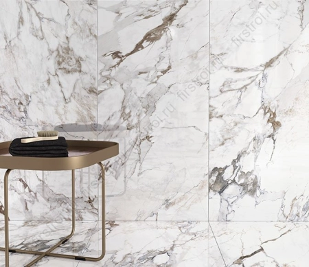 Керамогранит Vitra Marble-X Бреча Капрайа Белый Лаппато Ректификат 30x60 фото в интернет-магазине Мегастроймаркет