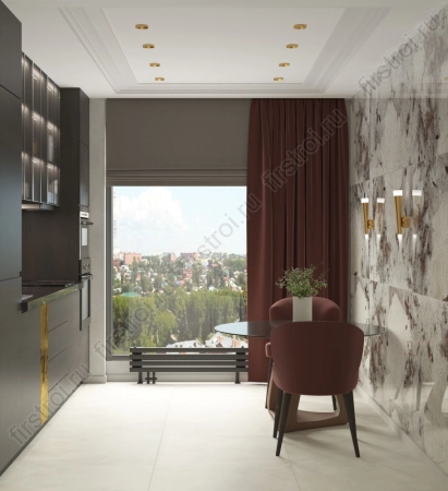 Керамогранит Creto  Pietra Nero 80х160 глянцевый фото в интернет-магазине Мегастроймаркет