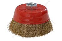 Щетка-крацовка Чашка 75xМ14 латунированная Pobedit фото в интернет-магазине Мегастроймаркет