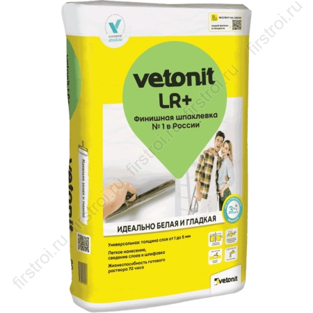 Шпатлевка финишная полимерная Weber.Vetonit LR+ белая 20 кг