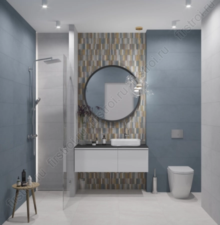 Плитка Creto  Frida blue 30х60 матовая фото в интернет-магазине Мегастроймаркет