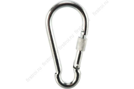 Карабин с фиксатором DIN 5299D цинк 11мм фото в интернет-магазине Мегастроймаркет