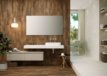 Керамогранит Creto  New Wood коричневый рельеф 15х90 матовый фото в интернет-магазине Мегастроймаркет