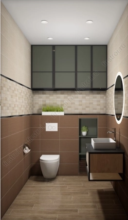 Вставка Creto Cypress mix 25х40 матовый фото в интернет-магазине Мегастроймаркет