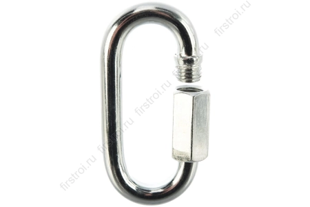 Карабин винтовой (соединитель цепи) цинк 35мм фото в интернет-магазине Мегастроймаркет