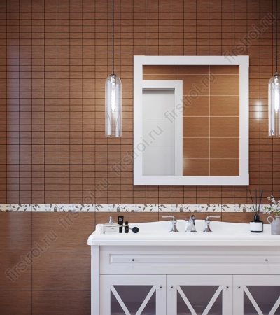 Вставка Creto Cypress blanco petty 25х40 матовый фото в интернет-магазине Мегастроймаркет