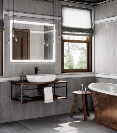 Бордюр Kerama Marazzi  Ломбардиа серый темный 5.4х25 матовый фото в интернет-магазине Мегастроймаркет