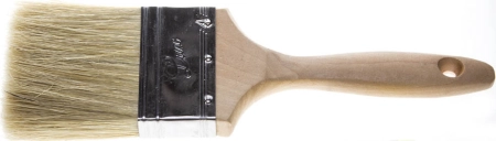 Кисть плоская STAYER UNIVERSAL-LUX светлая натуральная щетина, деревянная ручка, 75мм (01053-075)