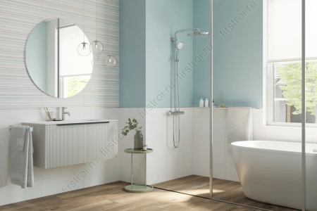 Плитка Creto  Aurora Celeste 20х60 матовая фото в интернет-магазине Мегастроймаркет