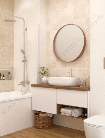 Плитка Creto  Eva vanilla бежевый 25х40 матовая фото в интернет-магазине Мегастроймаркет