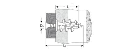Дюбель нейлоновый тип Дрива для гипсокартона в комплекте с установочной насадкой для дрели 23мм, 100шт ЗУБР (4-301255)