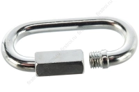 Карабин винтовой (соединитель цепи) цинк 12мм фото в интернет-магазине Мегастроймаркет