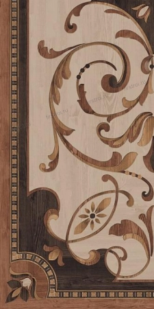 Керамогранит Kerama Marazzi  Гранд Вуд декорированный левый обрезной 80х160 матовый