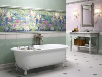 Бордюр Kerama Marazzi  Сад Моне белый обрезной 12х30 глянцевый фото в интернет-магазине Мегастроймаркет