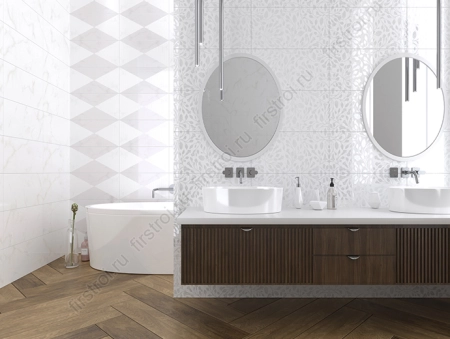 Декор Creto  Cavalcade White 01 25х60 глянцевый фото в интернет-магазине Мегастроймаркет Декор Creto  Cavalcade White 01 25х60 глянцевый фото в интернет-магазине Мегастроймаркет