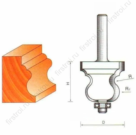 Фреза GLOBUS 2020 R3/6 фото в интернет-магазине Мегастроймаркет